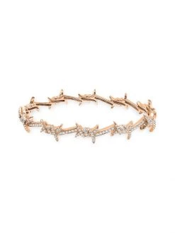 DJULA Barbelé 18K Rose Gold & Diamond Bangle For Men