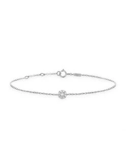 DJULA Magic Touch 18K White Gold & Diamond Target Chain Bracelet