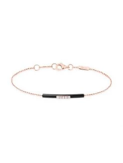DJULA Marbella 14K Pink Gold, Enamel & Diamond Bracelet