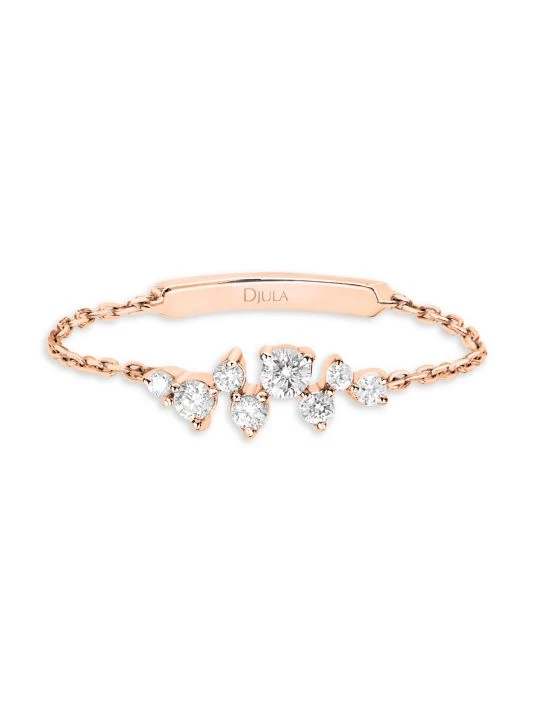 DJULA Fairytale 18K Rose Gold & Diamond Chain Ring