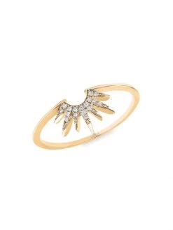 DJULA Mix & Match 18K Yellow Gold & Diamond Sunrise Ring