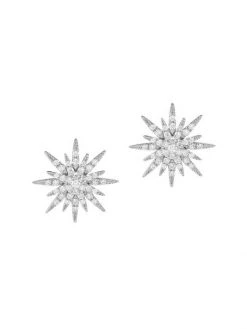 DJULA Soleil 18K White Gold & Diamond Stud Earrings