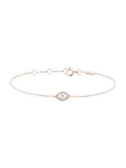 DJULA Marbella White 14K Gold & Diamond Evil Eye Bracelet