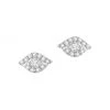 DJULA Magic Touch 18K White Gold & Diamond Eye Stud Earrings