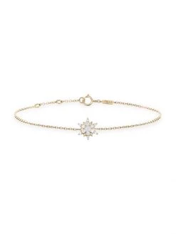 DJULA Magic Touch 18K Yellow Gold & Diamond Sun Chain Bracelet