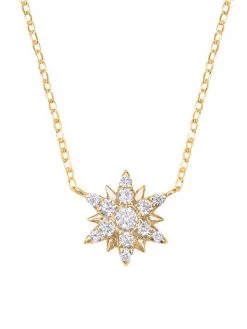 DJULA Magic Touch 18K Yellow Gold & Diamond Sun Pendant Necklace