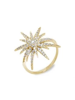 DJULA Soleil 18K Yellow Gold & Diamond Starburst Ring
