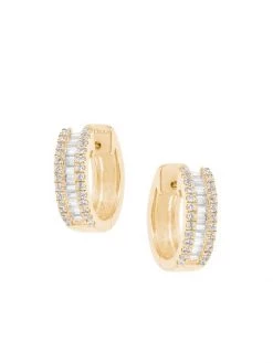 DJULA Eclat 18K Yellow Gold & Diamond Hoop Earrings
