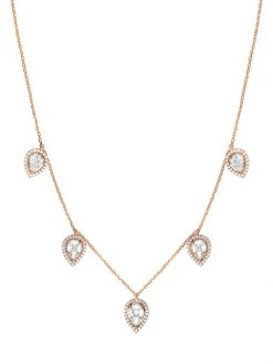DJULA Marquise 18K Rose Gold & Marquise Diamond Necklace