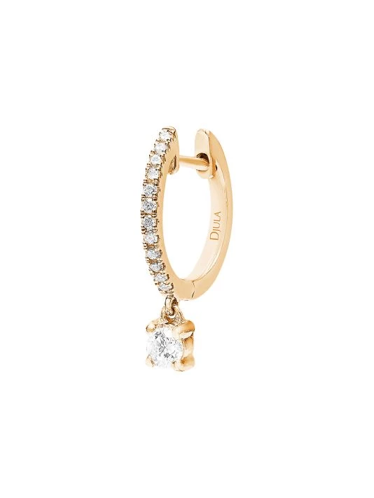 DJULA Glam Rock 18K Yellow Gold & Diamond Huggie Hoop Earring