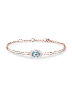DJULA Magic Touch 18K Rose Gold & Diamond Evil Eye Bracelet