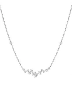 DJULA Mini Line Fairytale 18K White Gold & Diamond Pendant Necklace