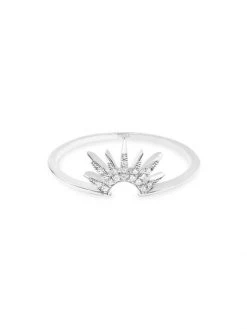 DJULA Mix & Match 18K White Gold & Diamond Sunrise Ring