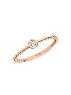 DJULA Mix & Match 18K Rose Gold & Diamond Solitaire Ring