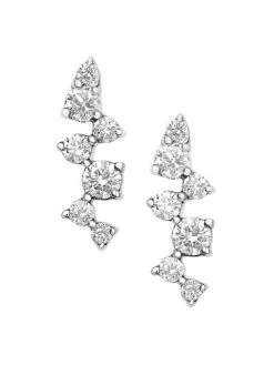 DJULA Fairytale 18K White Gold & Diamond Drop Earring