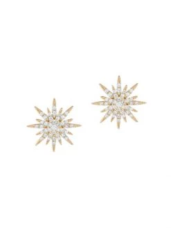 DJULA Soleil 18K Yellow Gold & Diamond Stud Earrings