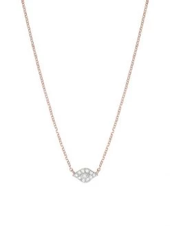 DJULA Magic Touch 18K Rose Gold & Diamond Eye Pendant Necklace