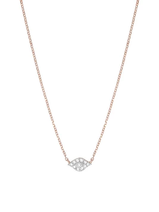 DJULA Magic Touch 18K Rose Gold & Diamond Eye Pendant Necklace
