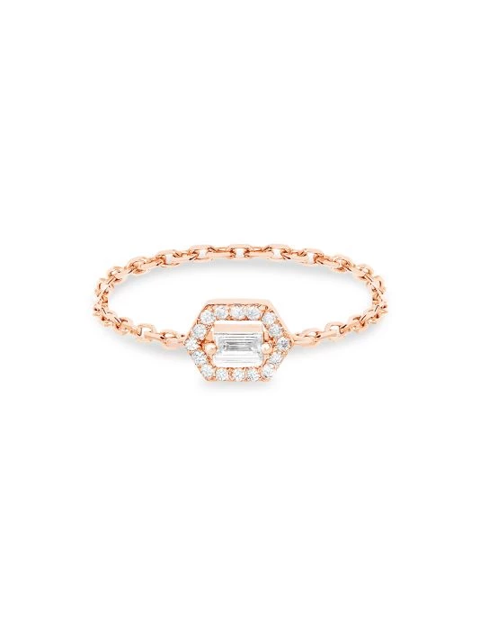 DJULA Eclat 18K Rose Gold & Diamond Chain Ring