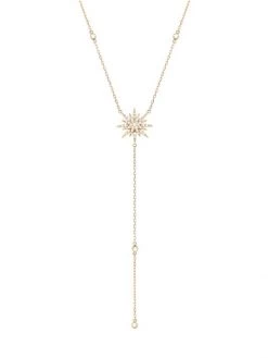 DJULA Soleil 18K Yellow Gold & Diamond Sun Y Necklace