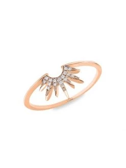 DJULA Mix & Match 18K Rose Gold & Diamond Sunrise Ring