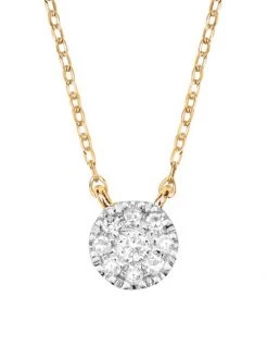DJULA Magic Touch 18K Yellow Gold & Diamond Target Pendant Necklace