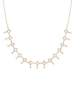 DJULA Gypsy 18K Rose Gold & Diamond Lace Necklace