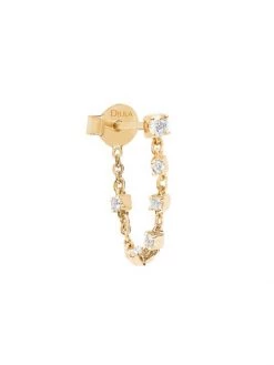 DJULA Glam Rock 18K Yellow Gold & Diamond Single Huggie Hoop