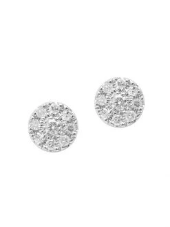 DJULA Magic Touch 18K White Gold & Diamond Target Stud Earrings