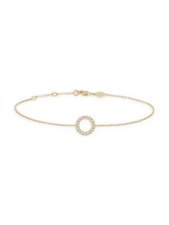 DJULA Magic Touch 18K Yellow Gold & Diamond Circle Chain Bracelet