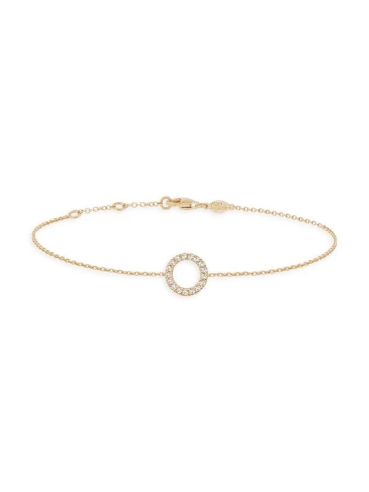 DJULA Magic Touch 18K Yellow Gold & Diamond Circle Chain Bracelet