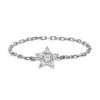DJULA Magic Touch 18K White Gold & Diamond Star Chain Ring