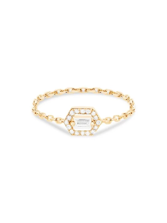 DJULA Eclat 18K Yellow Gold & Diamond Chain Ring