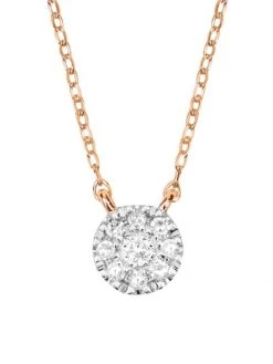 DJULA Magic Touch 18K Rose Gold & Diamond Target Pendant Necklace