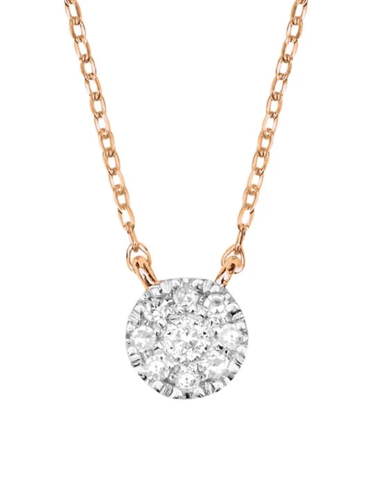 DJULA Magic Touch 18K Rose Gold & Diamond Target Pendant Necklace