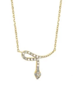 DJULA Magic Touch 18K Yellow Gold & Diamond Snake Pendant Necklace
