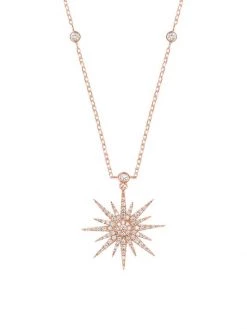 DJULA Soleil 18K Rose Gold & Diamond Pendant Necklace