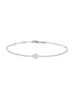 DJULA Magic Touch 18K White Gold & Diamond Eye Chain Bracelet