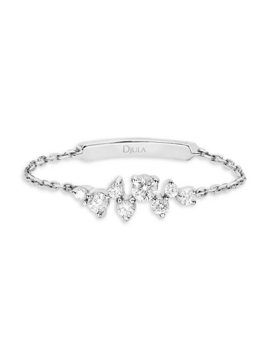 DJULA Fairytale 18K White Gold & Diamond Chain Ring
