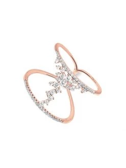 DJULA Fairytale 18K Rose Gold & Diamond Cage Ring