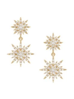 DJULA Soleil 18K Yellow Gold & Diamond Drop Earrings